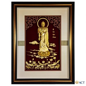 Quà tặng tranh A Di Đà Phật  dát vàng 24k ACT GOLD ISO 9001:2015
