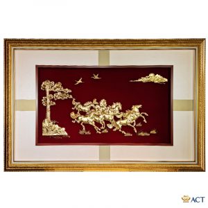 Tranh Bát Mã dát vàng 24k ACT GOLD ISO 9001:2015  (Mẫu 6)