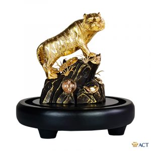 Quà tặng Hổ Phú Quý dát vàng 24k ACT GOLD ISO 9001:2015 (Mẫu 4)