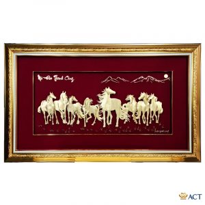 Tranh Bát Mã dát vàng 24k ACT GOLD ISO 9001:2015  (Mẫu 7)