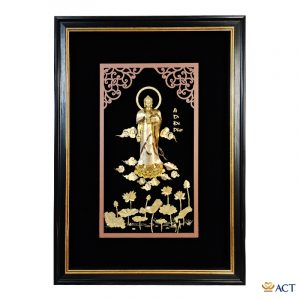 Tranh A Di Đà Phật  dát vàng 24k ACT GOLD ISO 9001:2015 (Mẫu 2)
