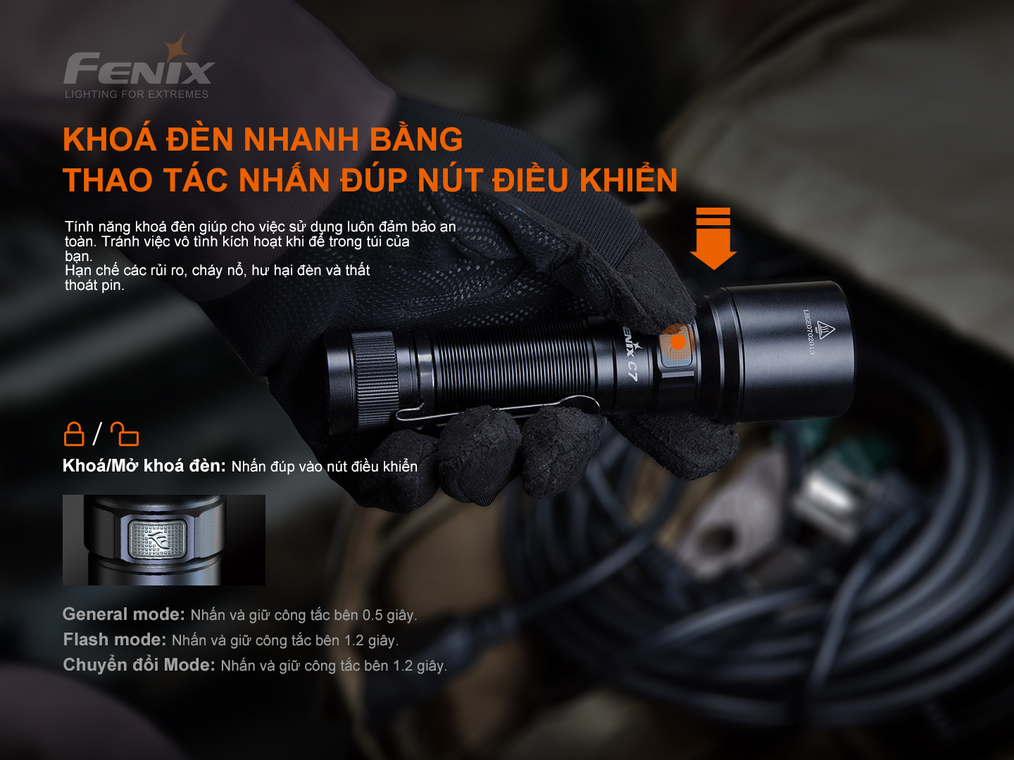 Khóa đèn nhanh bằng thao tác nhân đúp nút điều khiển