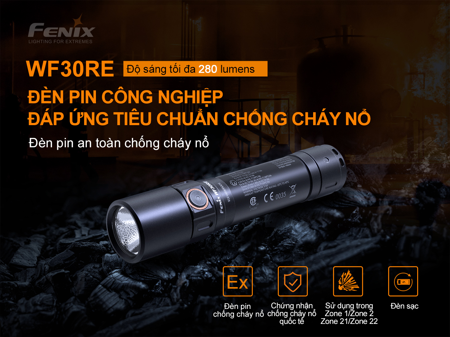 Đèn Pin Fenix WF30RE