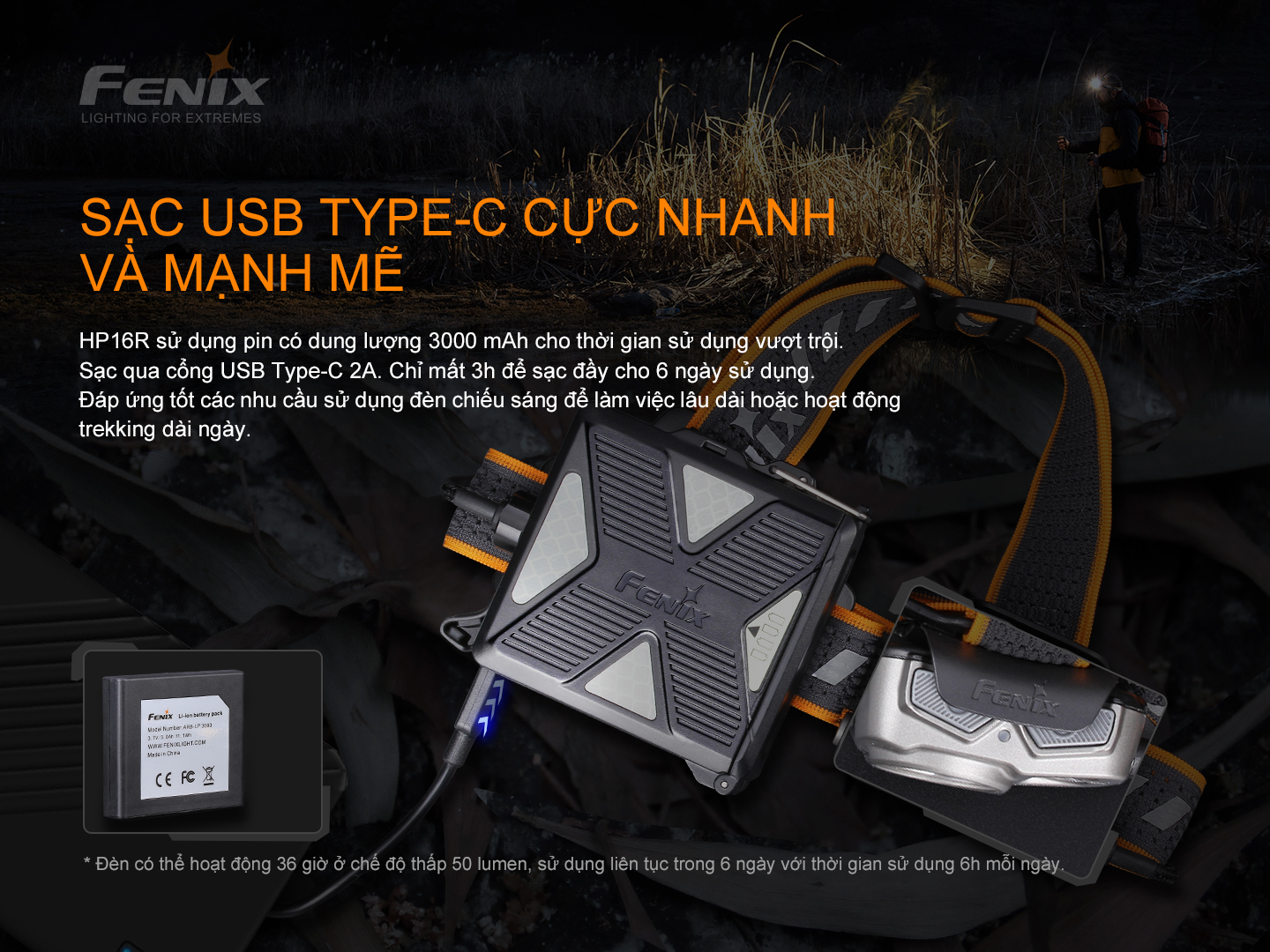 Đèn Pin Fenix HP16R