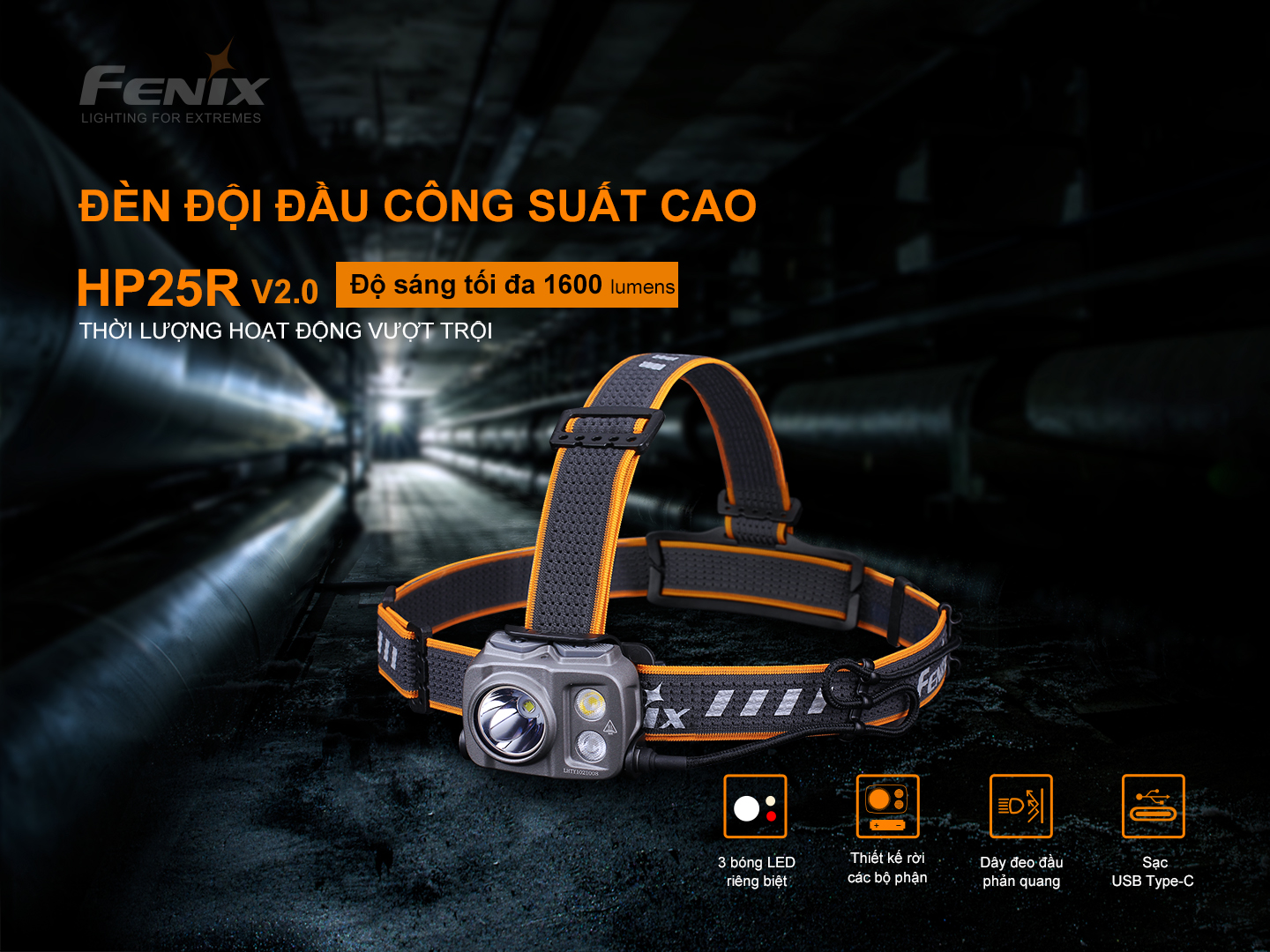 Đèn pin Fenix HP25R V2.0