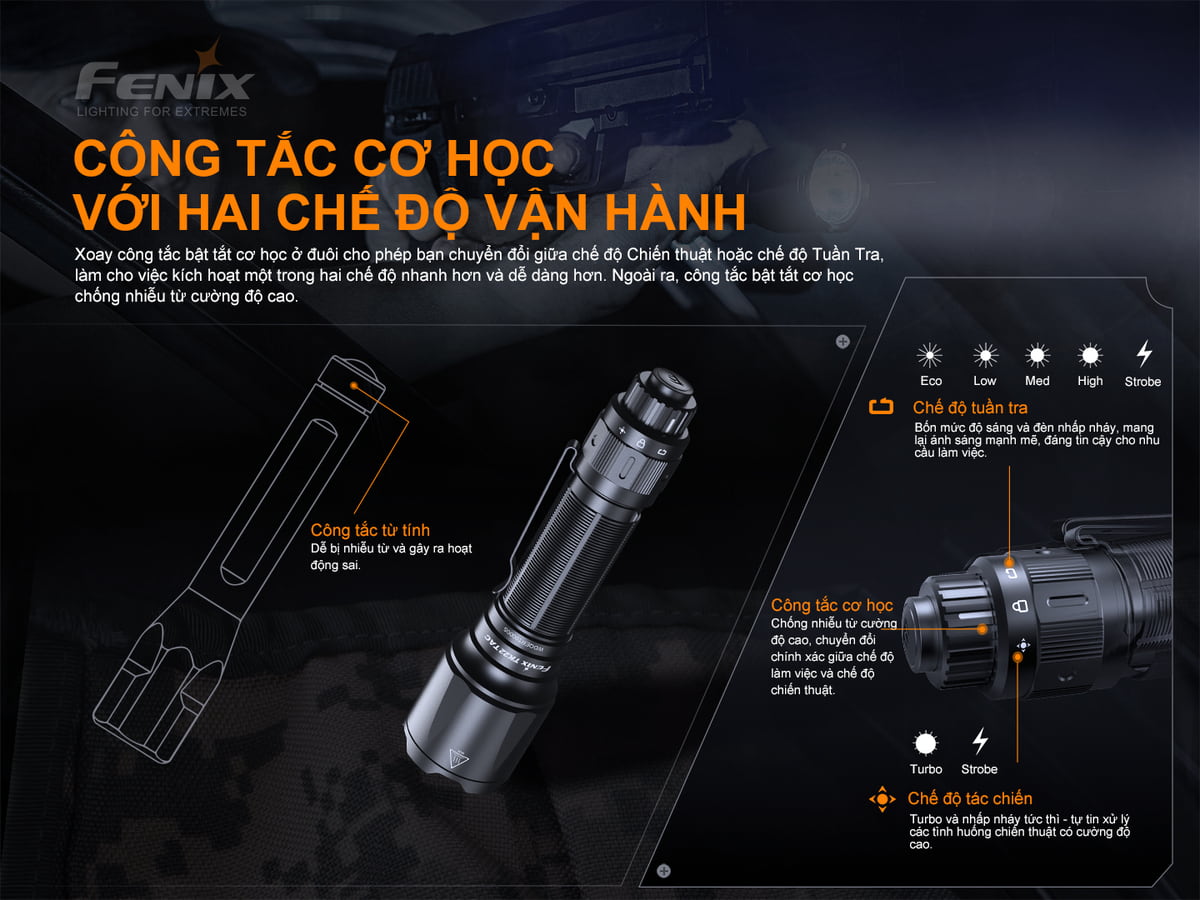 Den pin Fenix TK22 Tac