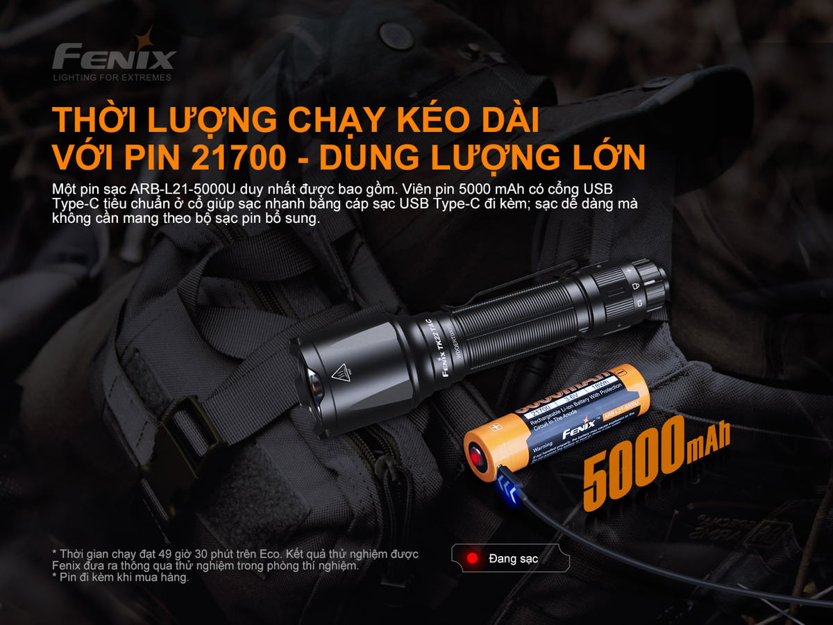 Den pin Fenix TK22 Tac