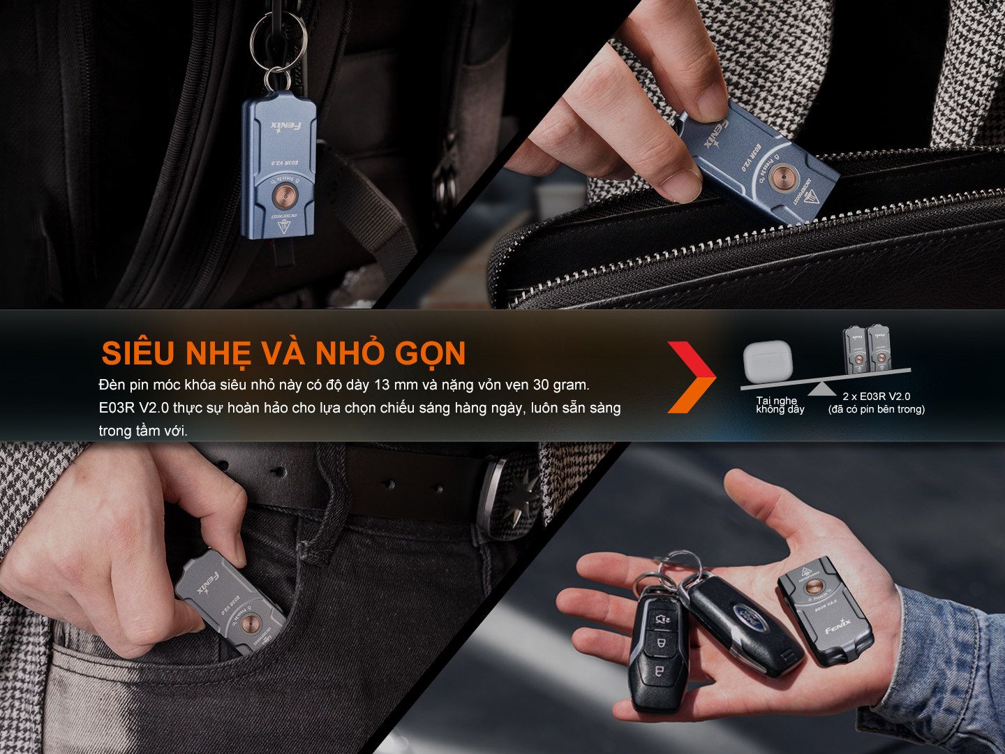 Siêu nhẹ, nhiêu nhỏ gọn, chỉ bẳng chiếc Smart Key