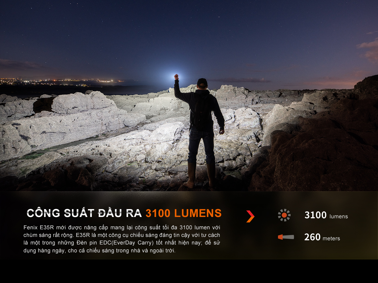 Cong suat sang dau ra toi da len den 3100 Lumens