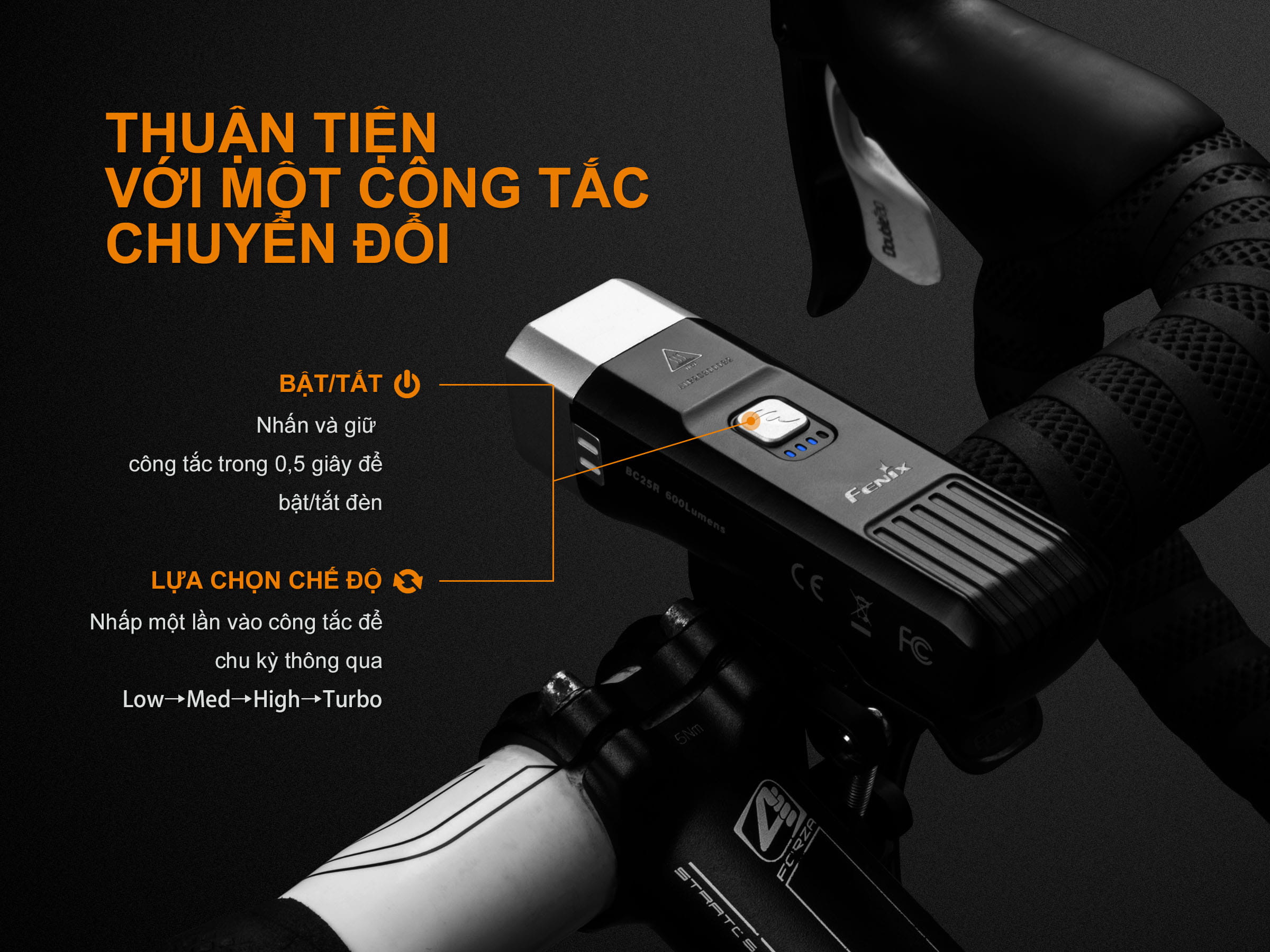 Den Pin Xe Dap Fenix BC25R