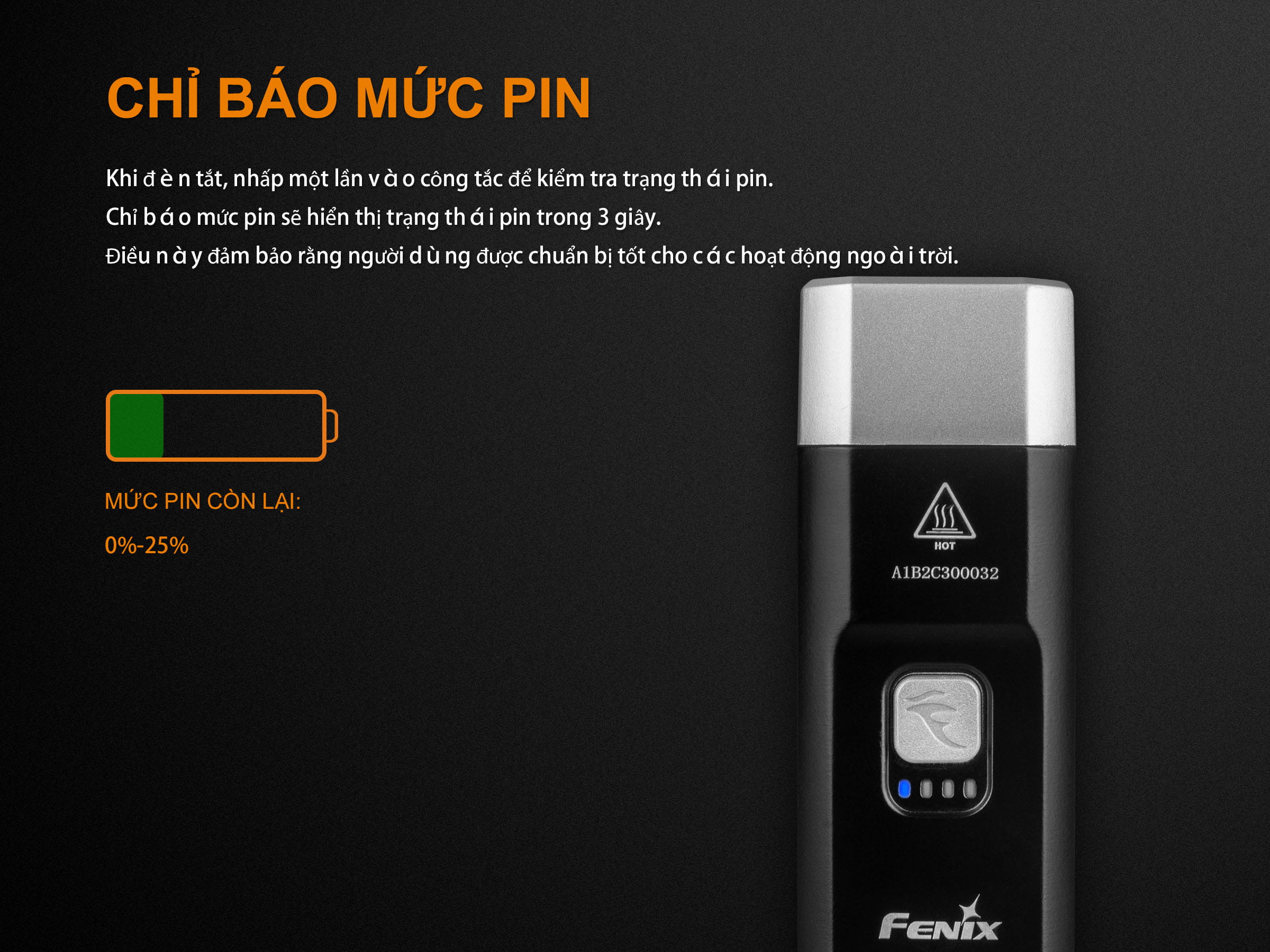 Den Pin Xe Dap Fenix BC25R