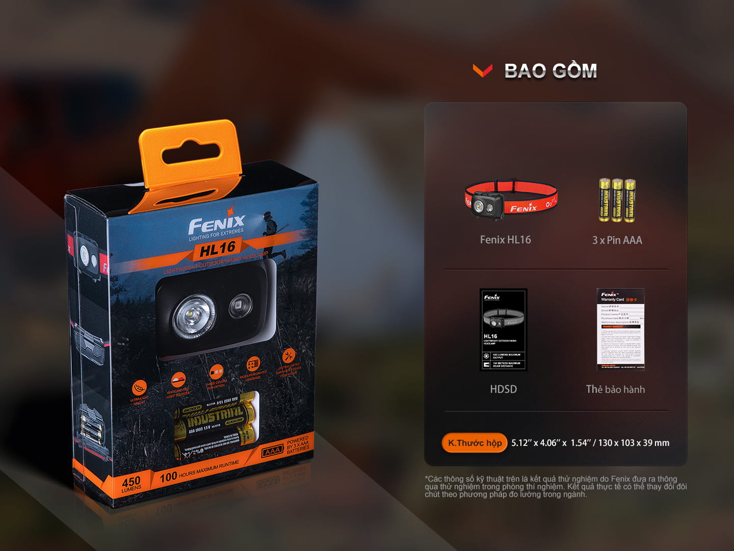Den Pin doi dau Fenix HL16