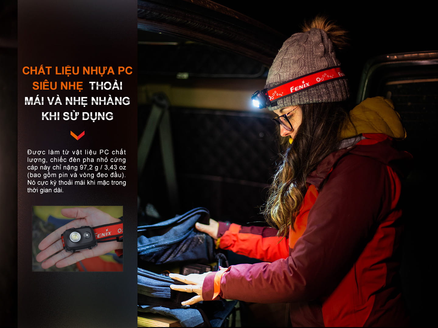 Den Pin doi dau Fenix HL16
