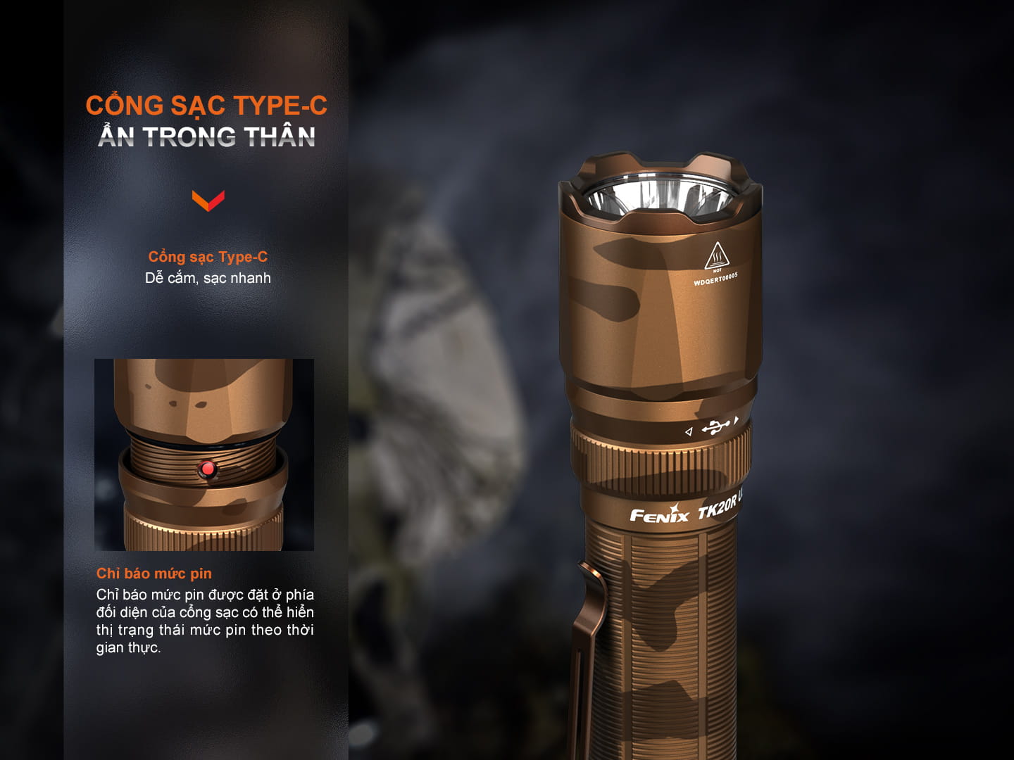 Den pin Fenix TK20R UE