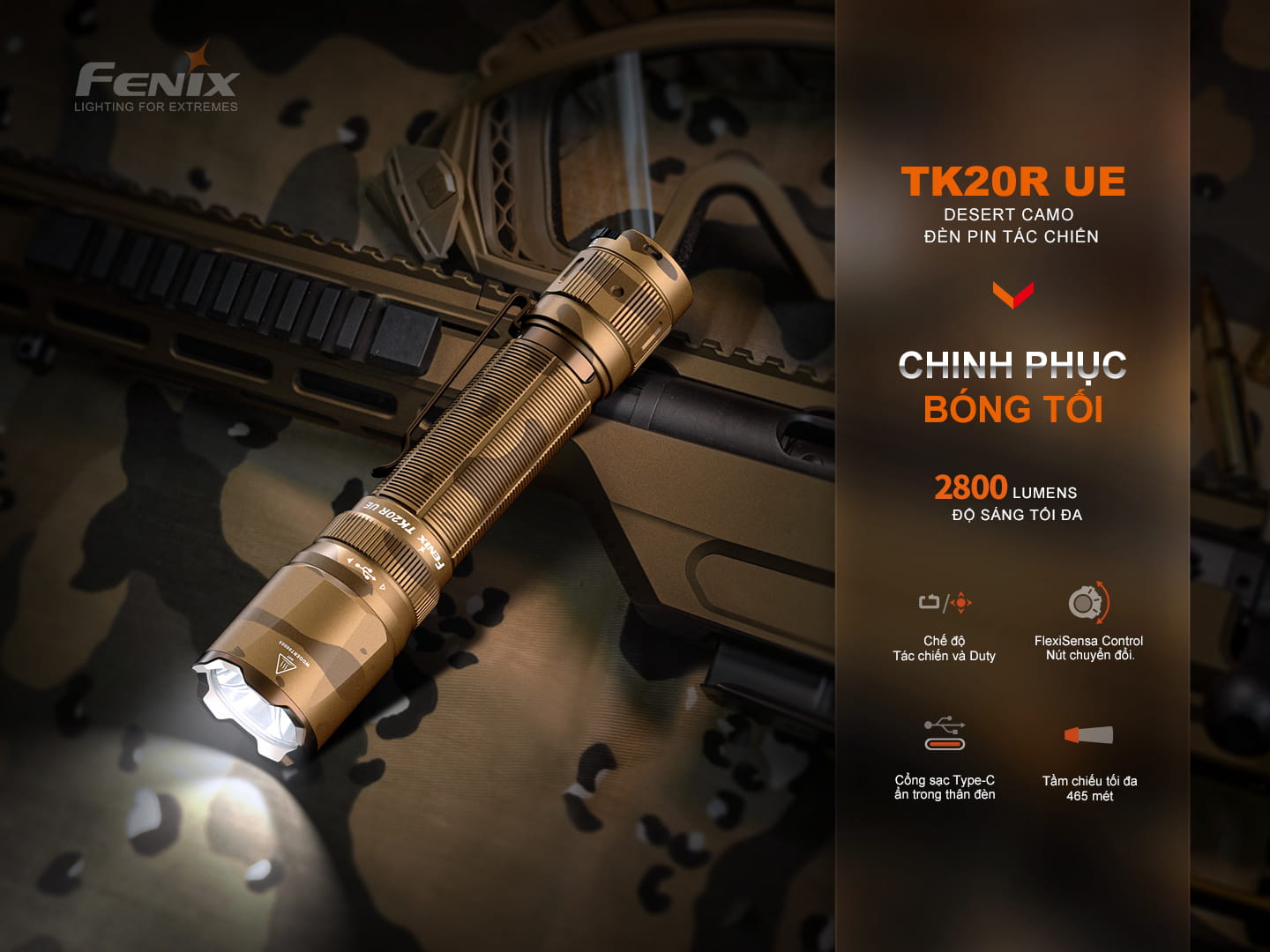 Den pin Fenix TK20R UE