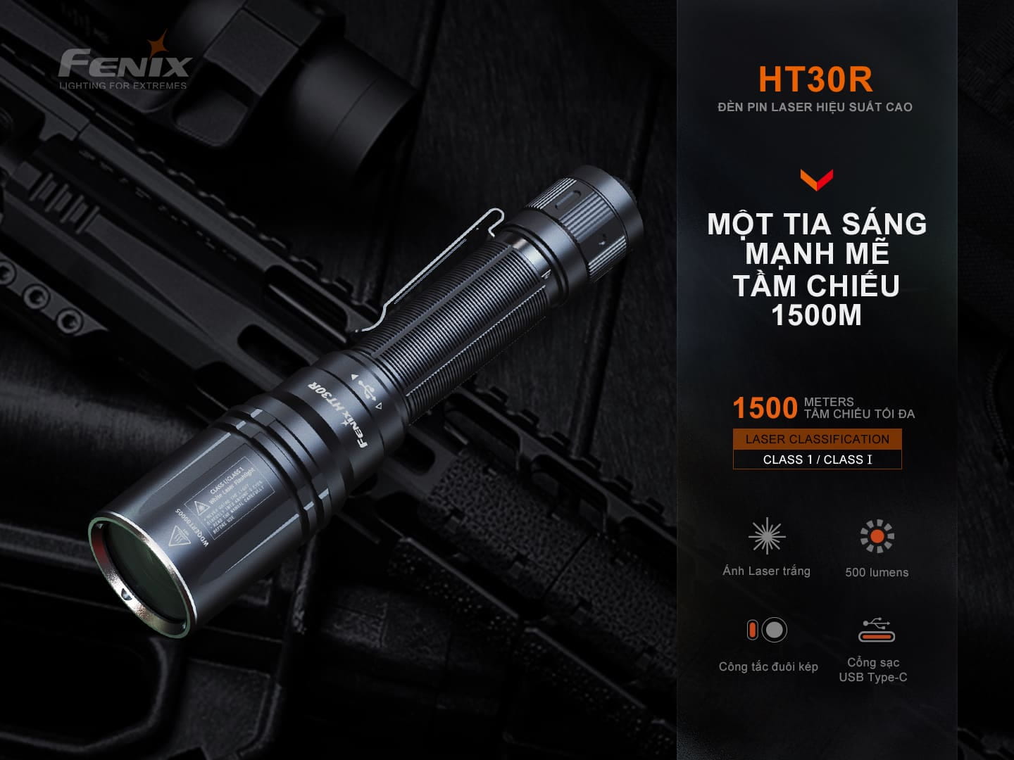 Đèn pin Laser FENIX HT30R 