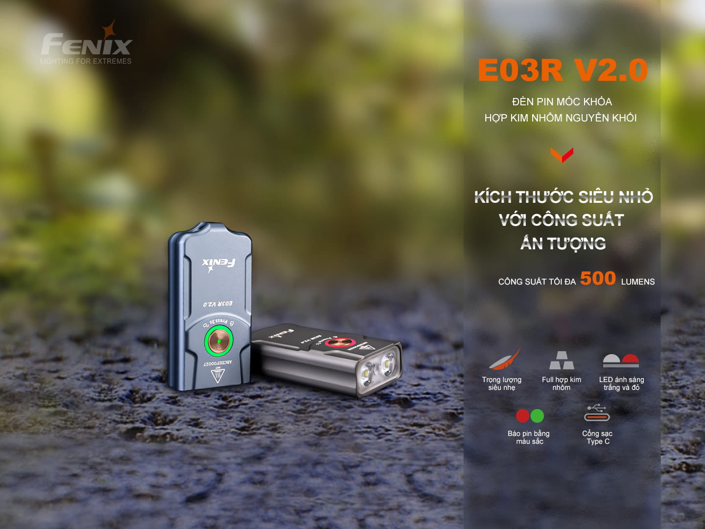 Đèn pin E03R V2.0