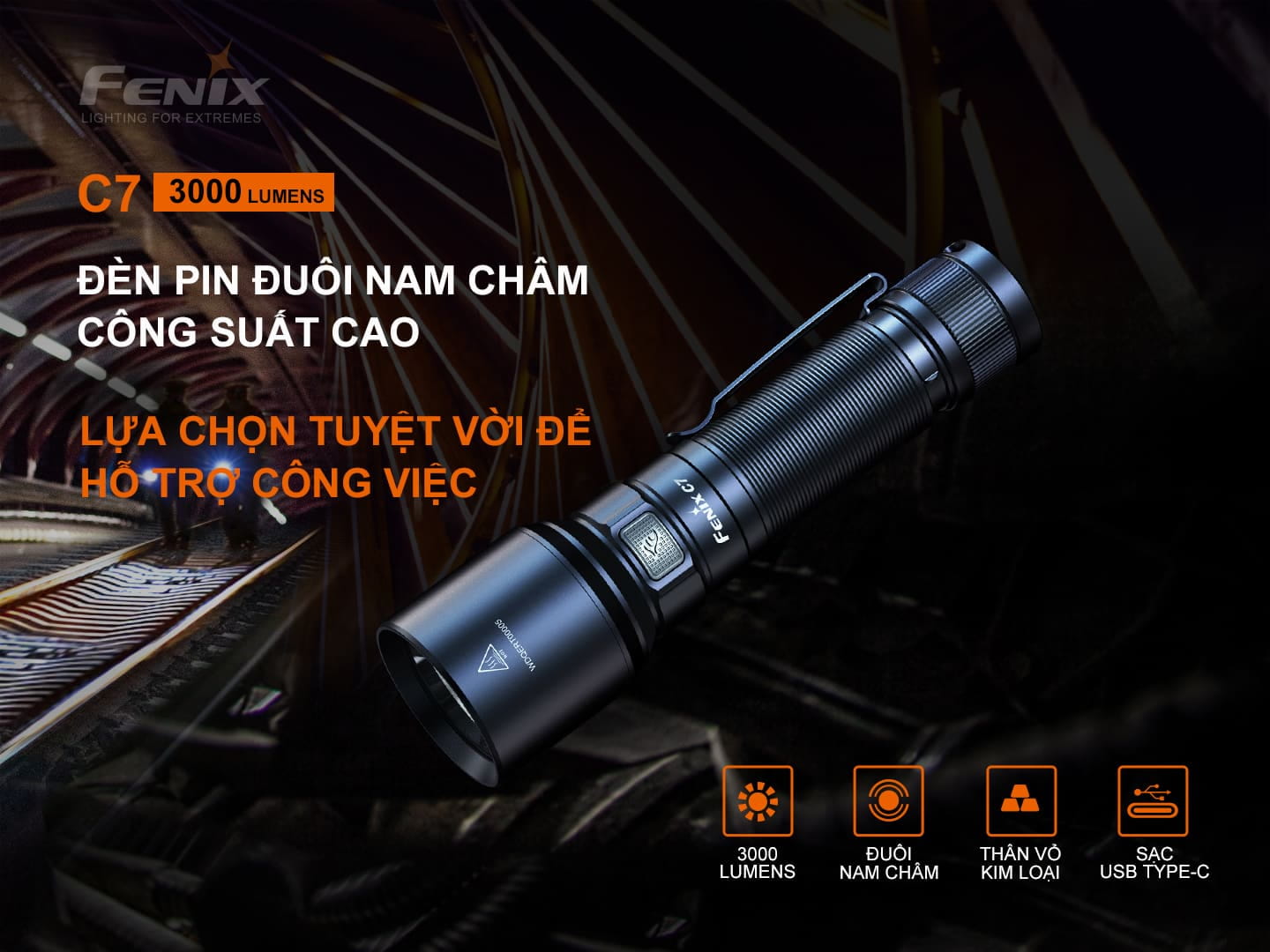 Đèn pin EDC FENIX C7