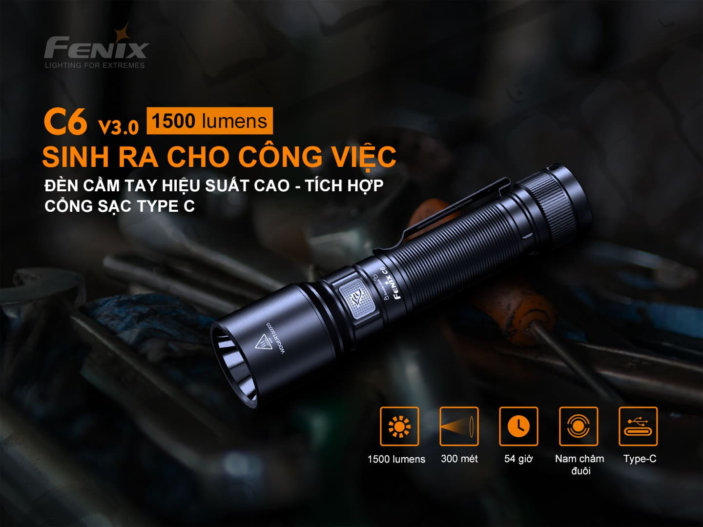 Đèn pin EDC FENIX C6 V3.0.