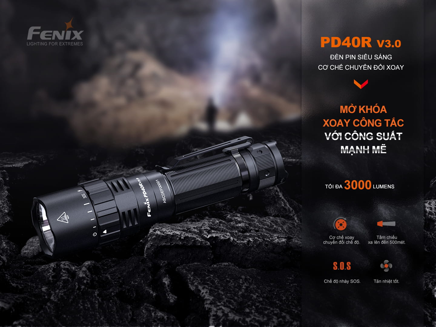 Den pin Fenix PD40R V3.0