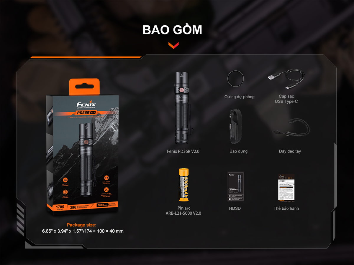 Den pin Fenix PD36R V2.0