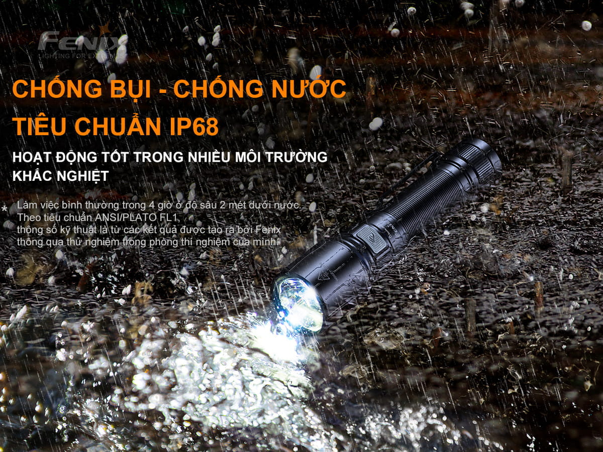 Đèn pin nói riêng và các thiết bị điện tử nói chung được đánh giá và kiểm soát khả năng chống bụi, chống nước
