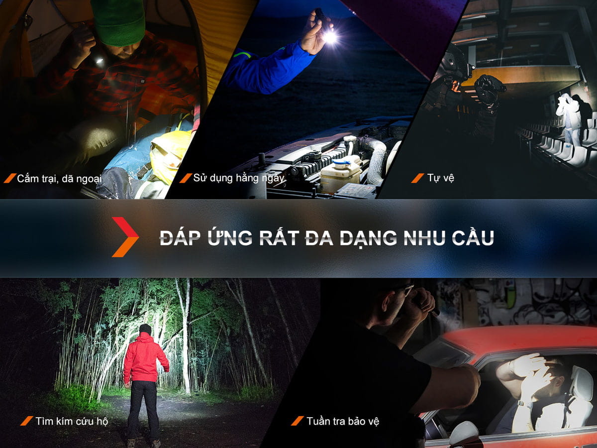 Đèn pin siêu sáng có thể đáp ứng đa dạng mọi nhu cầu
