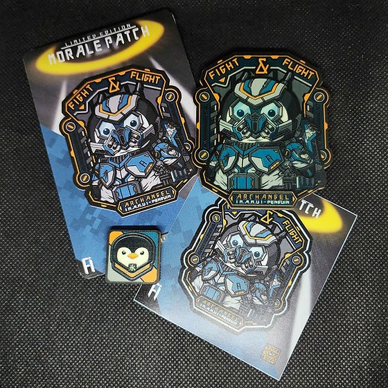|M.A.M.U|-Penguin Fight & Flight Limited Edition Acrylic Patch Set