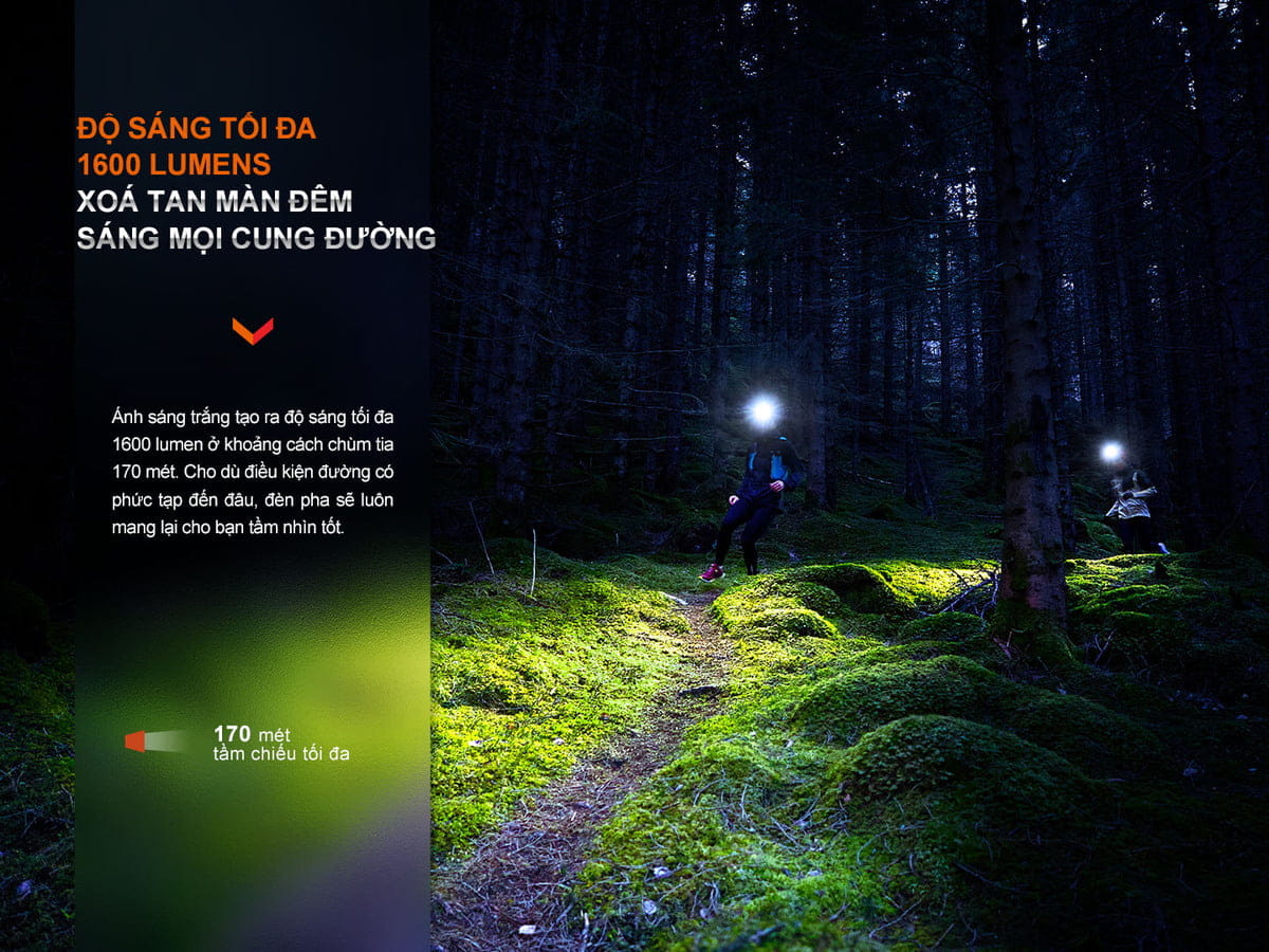 Đèn pin đội đầu chạy trail Fenix HM65R-T V2.0